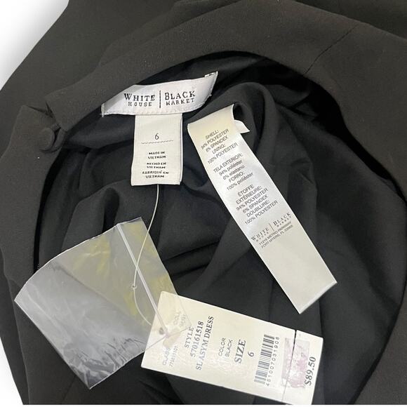 White House Black Market sleeveless Little Black Dress NEW - Picture 8 of 10